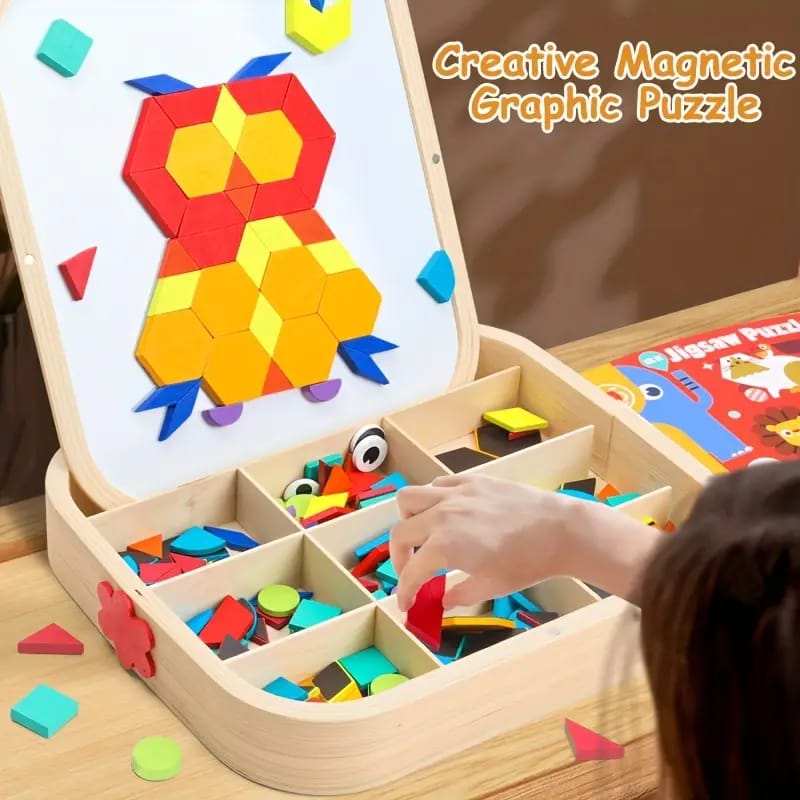 Magnetic jigsaw puzzle