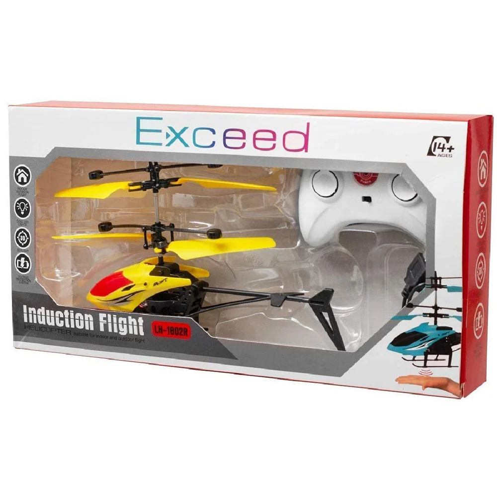 Exceed Helicopter Remote Control & Rechargeable Flying Unbreakable Helicopter Toys for Kids/Adults (Color: Multicolor)